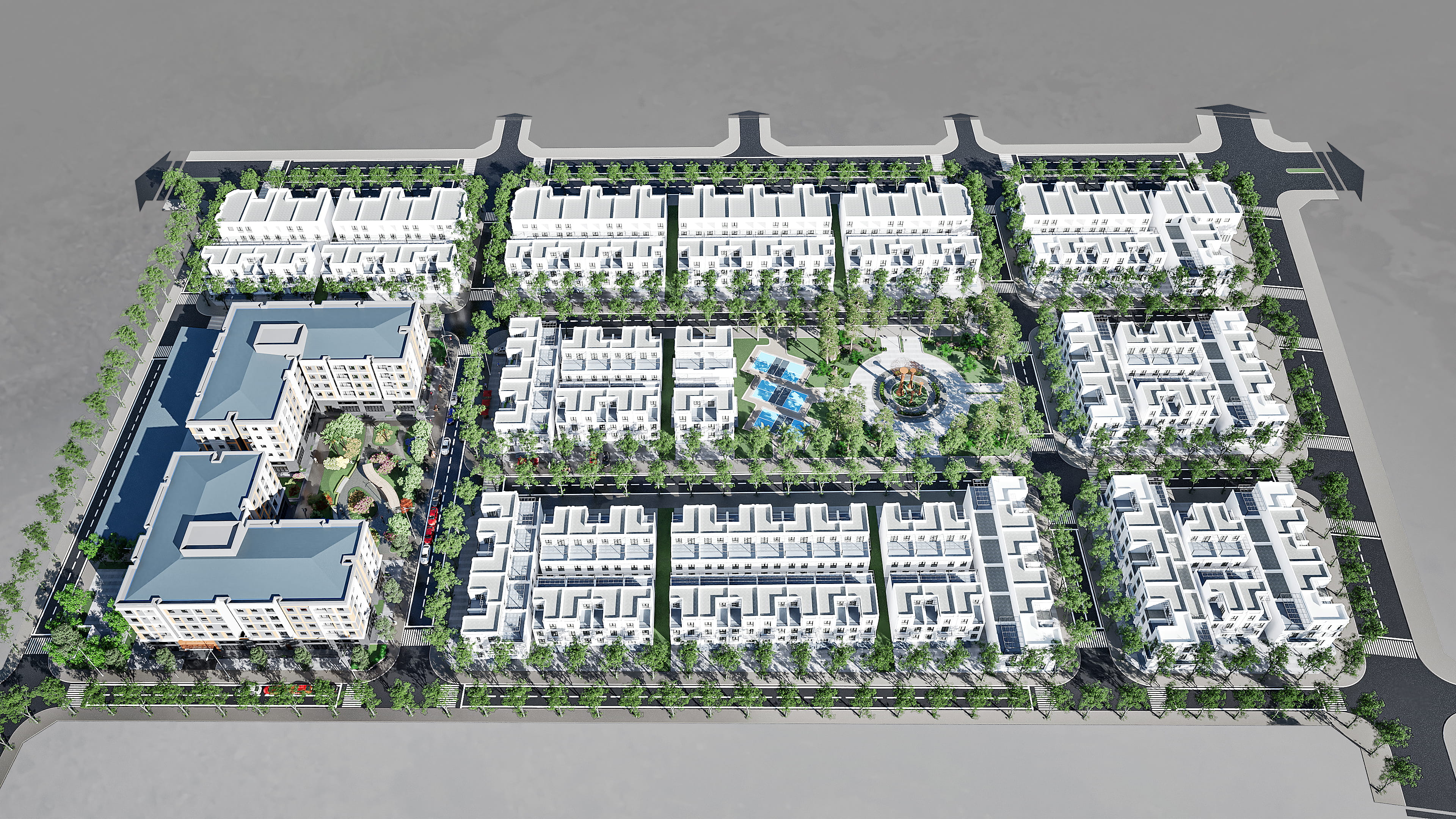 Phối cảnh biệt thự nhà phố Nghi Kim Central Vinh Nghệ An